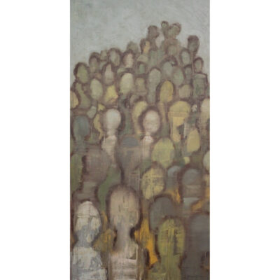 Obraz olejny "Tłum" 100x50