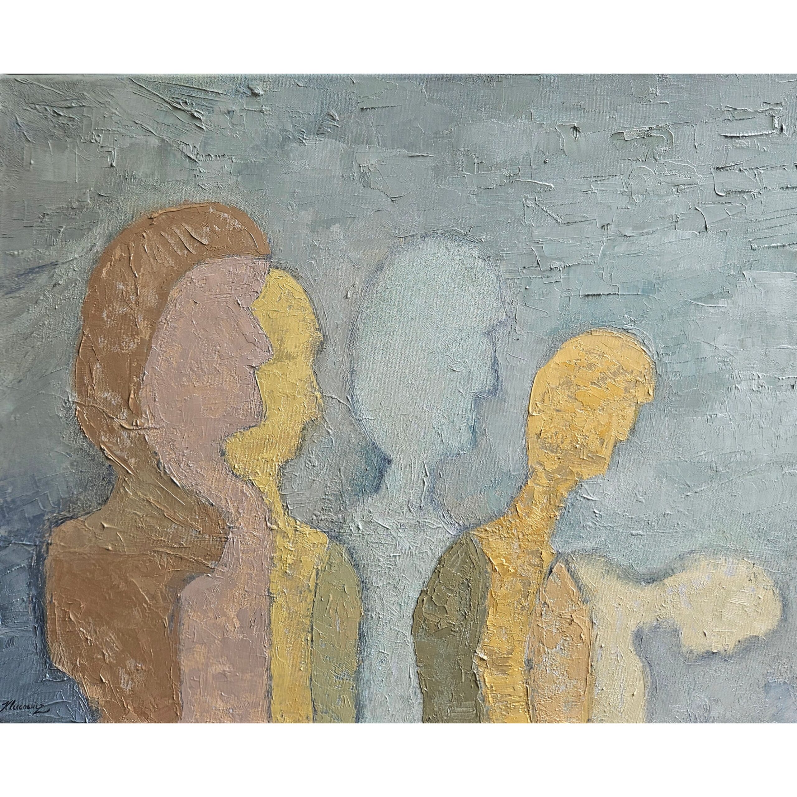 Obraz olejny 55 x 70 cm, "Przepracowany"