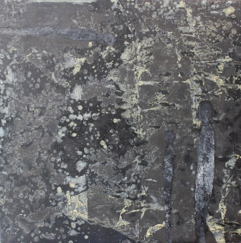 Obraz olejny "Spacer w eterze" 100x100